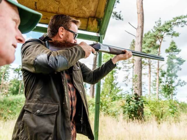 Clay pigeon shooting at Winton Castle 1280