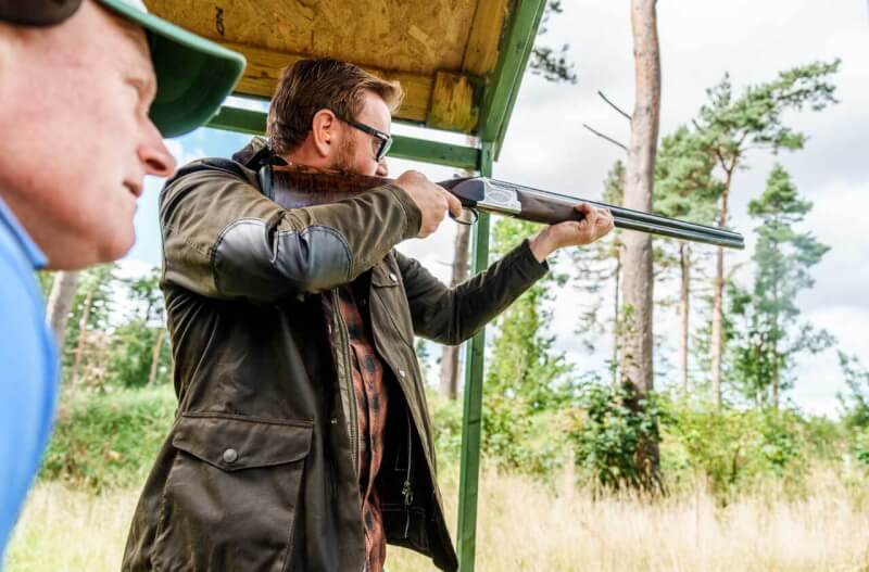 Clay pigeon shooting at Winton Castle 1280